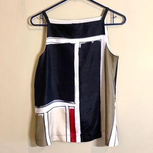 Theory Silk Color-Blocked Tank